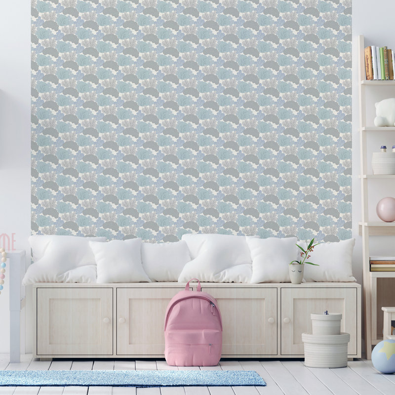 Papier peint Little Woods, Bleu