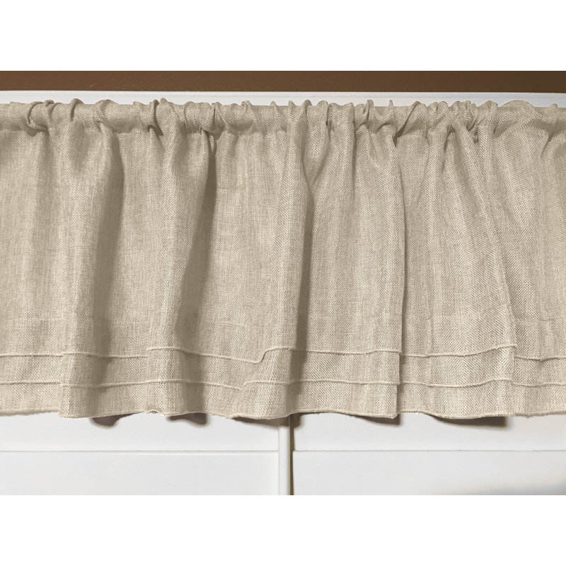 Piaf Tailored Window Valance, Ivory