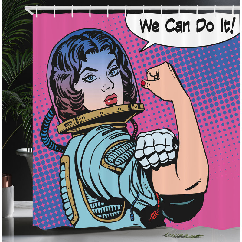 Shower Curtain with Hooks Included, 75"H x 69"W