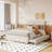 Size Upholstered Platform Bed With 2 Drawers And 1 Size Trundle, Classic Headboard Design,-1959891543