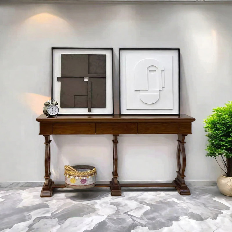 Console Retro Classical, H 31,5 po x l 70,87 po x P 15,75 po, Brun