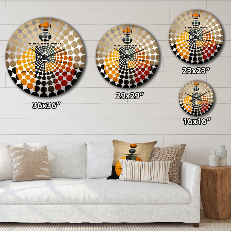 Gerrilynn - Horloge murale géométrique abstraite, Grand