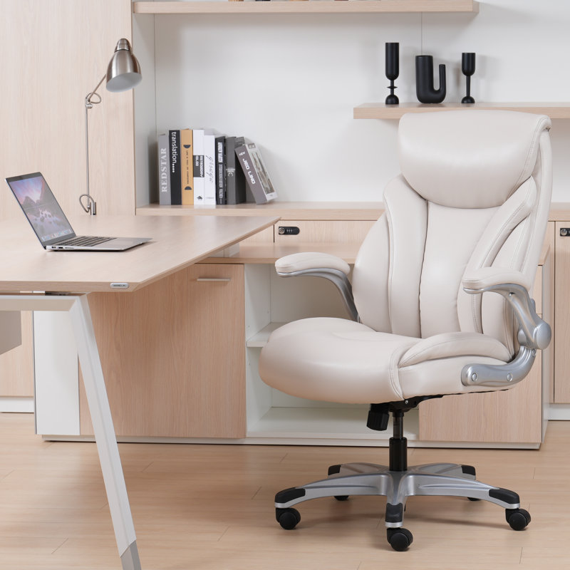 Fauteuil de bureau avec support lombaire Nouhaus, Blanc