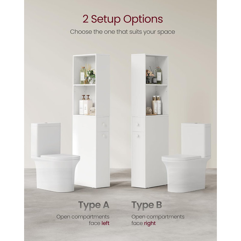Armoire de rangement mince pour salle de bain