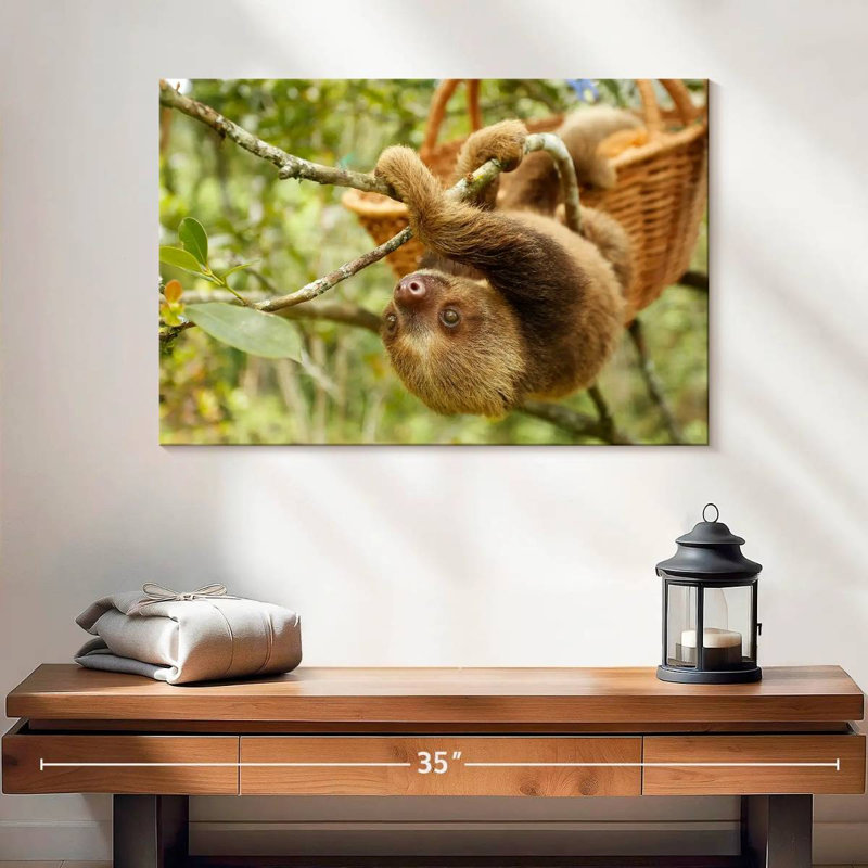 Brampt Sloth On A Tree, 16" H x 24" W