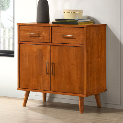 Imre 30" W Mid-Century Modern Solid Wood Sideboard With Drawers