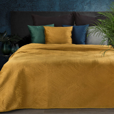 Carmody Polyester Solid Colour Bedspread