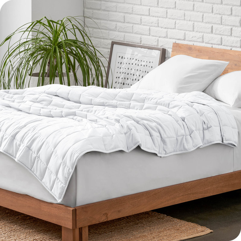 Couverture en coton sergé, l 80 po x L 87 po, 30 lb, Blanc