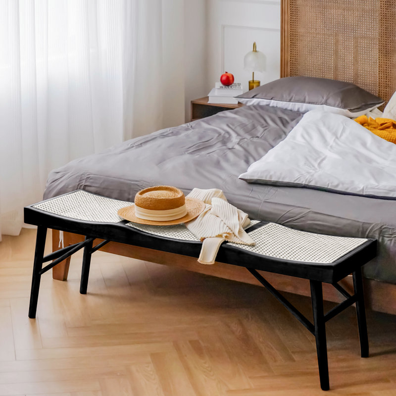 Seating Bench End Of Bed Bench Rattan Entryway Bench Woven Bed