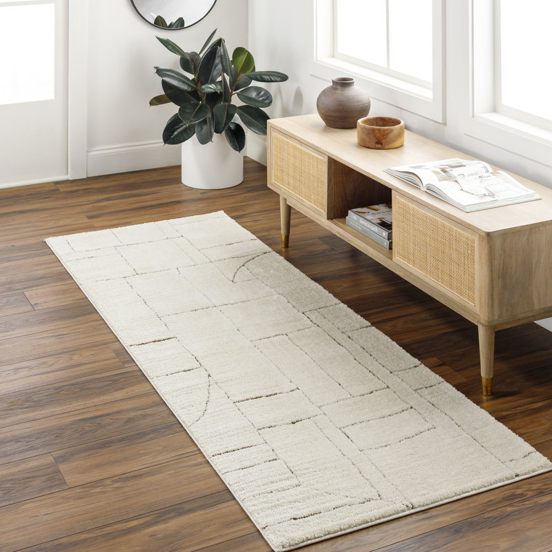 Asfand Cream/Brown Area Rug, Runner 2'8" x 7'3"