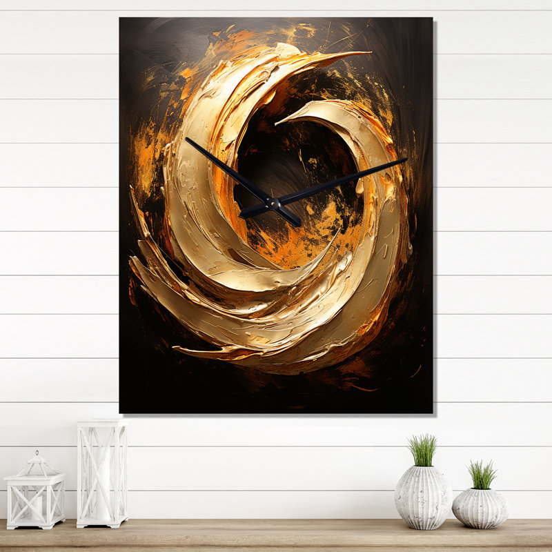 Horloge murale spirale vintage, H 40 po x l 30 po x P 1 po