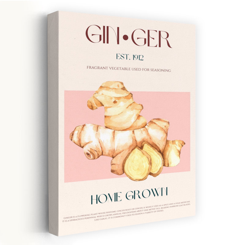 Home Grown Ginger by Nazma Khokhar - Wrapped Canvas Print, 152.4 cm H x 101.6 cm W