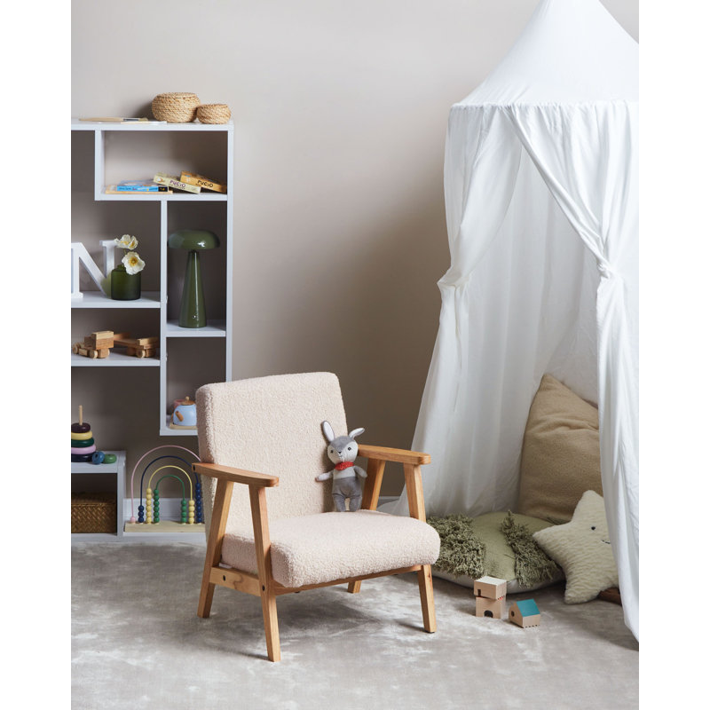 Kids Boucle Armchair LINDE, Beige