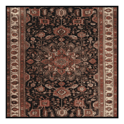 Machine Washable Persian Brown Area Rug