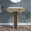 Lavabo sur pied rectangulaire en porcelaine vitreuse avec trop-plein 26 po Ogonbrick
