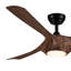 TriBlades 56 In. Intergrated LED Ceiling Fan With Brown Wood Grain ABS Blade