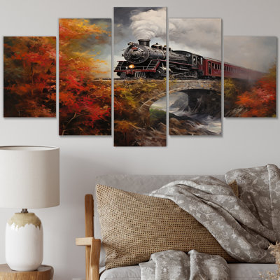 Lakima - Train Wall Art Living Room - 5 Panels