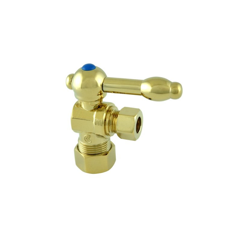 2" x 2.625" Decorative Quarter Turn Valves, Polished Brass
