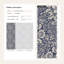 Papier peint floral rétro bleu marine classique