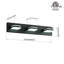 Barre d'éclairage de meuble-lavabo à DEL 3 lumières 24 po, 3 lumières, 18 W, noir mat-2078237972-2077811395