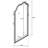 Keyson Arched LED-Lighted Full-Length Floor Mirror with Side Hangers, Silver Oak