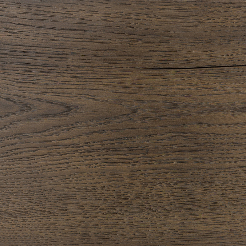 Table de bout cylindrique en bois massif avec rangement Janielle, Chêne français récupéré gris