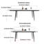 160 to 240cm Expanding Dining Table, Gloss White with Marble Look for Open Plan Kitchen Diner（Without chairs） Fast Dispatch From UK Warehouse – Dispatched Within 2 Days