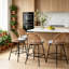 Swivel Upholstered Chenille Bar Stool-2003557762