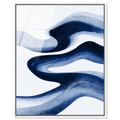 Marée prussienne I, impression acrylique encadrée, art côtier moderne par Art Remedy, cadre blanc, 30 x 36