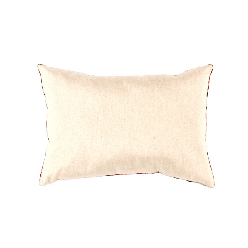 Ikat Silk and Velvet Throw Pillow