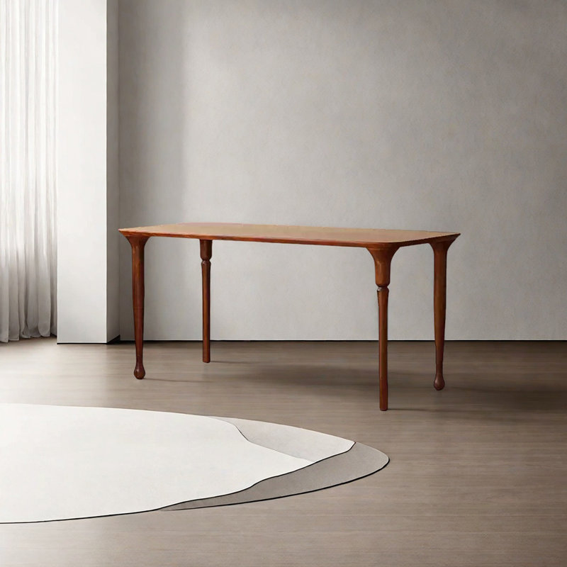 Table de salle à manger en cerisier, H 29,53 po x L 55,12 po x l 31,5 po