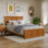 Lit plateforme en bois massif avec pied de lit assorti Marshallville
