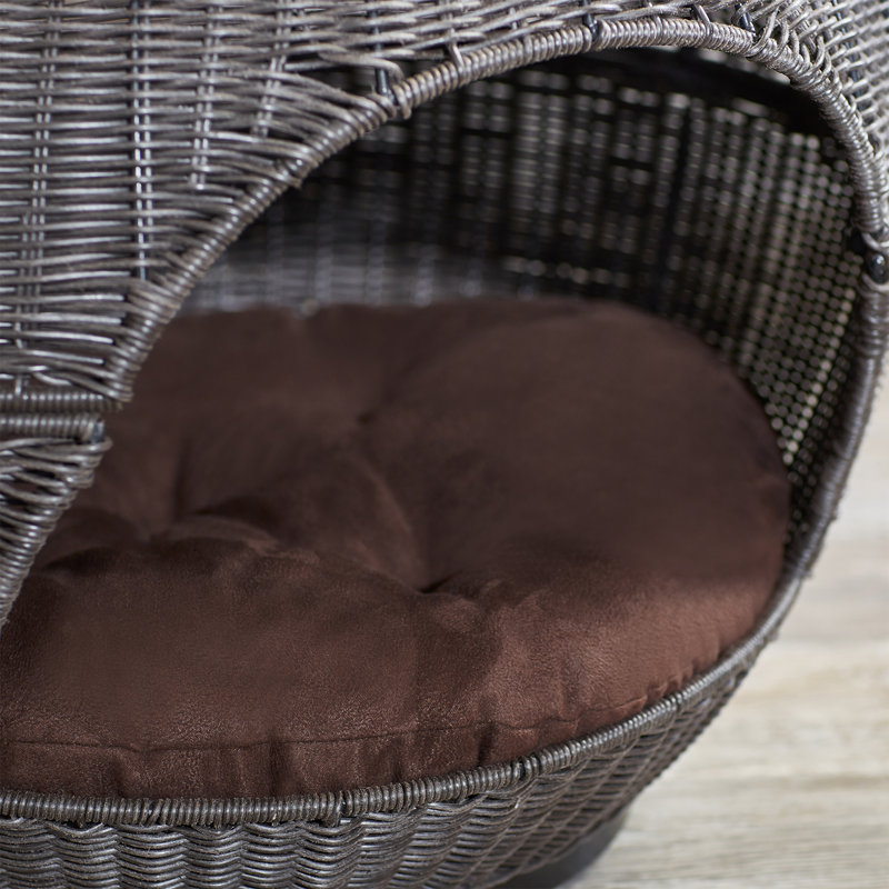 Dôme tissé pour table de bout, Espresso