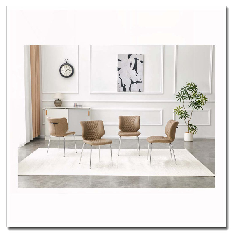 Ensemble de chaises de salle à manger, 4, Kaki