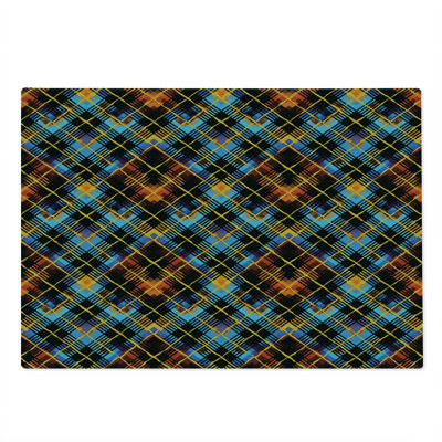 Ambesonne Plaid Cutting Board Large Size Modern Geometric Tartan Multicolor