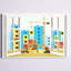 Art sur toile, "Fontanez City Construction Window"-688925713