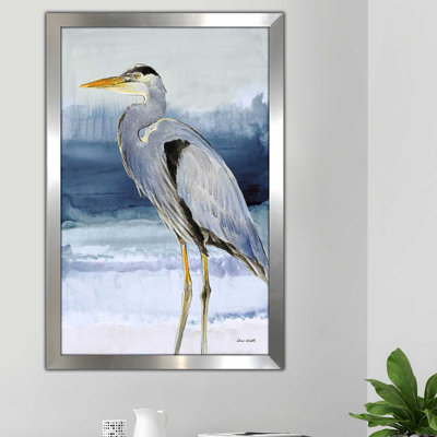 " Heron On Blue I " by Lanie Loreth