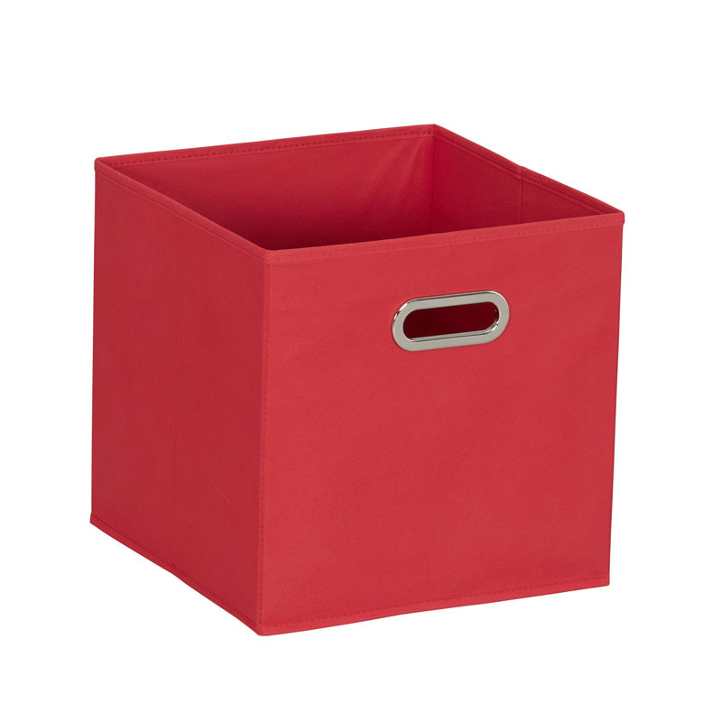 Wayfair Basics® Open Fabric Storage Bin Set, Red