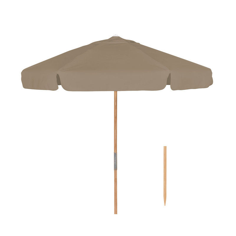 Prestige 84'' Beach Umbrella, Medium Cherry, Taupe