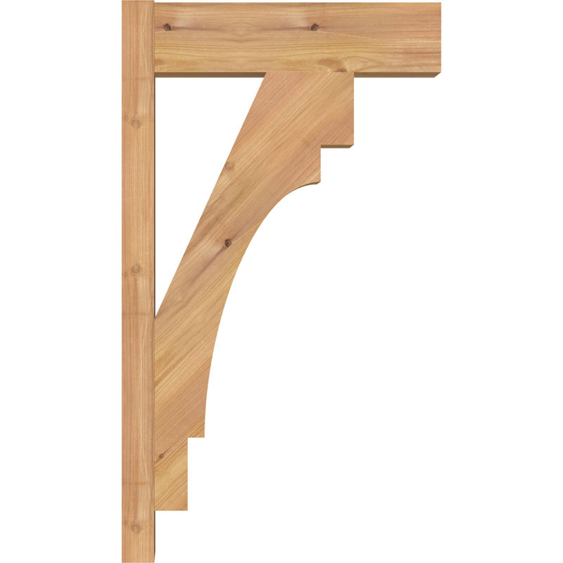 Persienne en bois Merced Block Rustic Timber, P 16 po x H 28 po, Sapin Douglas de 7 1/2 po (lisse)