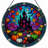 12"H Halloween Castle Stained Glass Window Panel