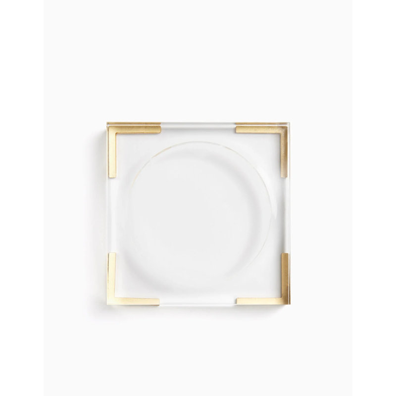Acrylic Decorative Tray, 1" H x 4" W x 4" D