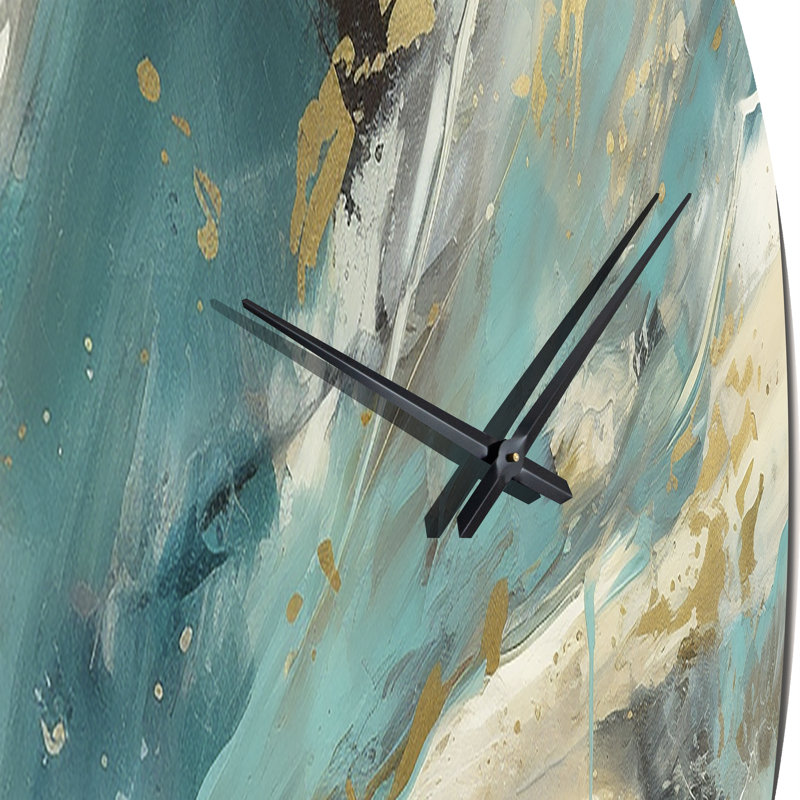 Horloge murale Turquoise Serendipity, Moyenne