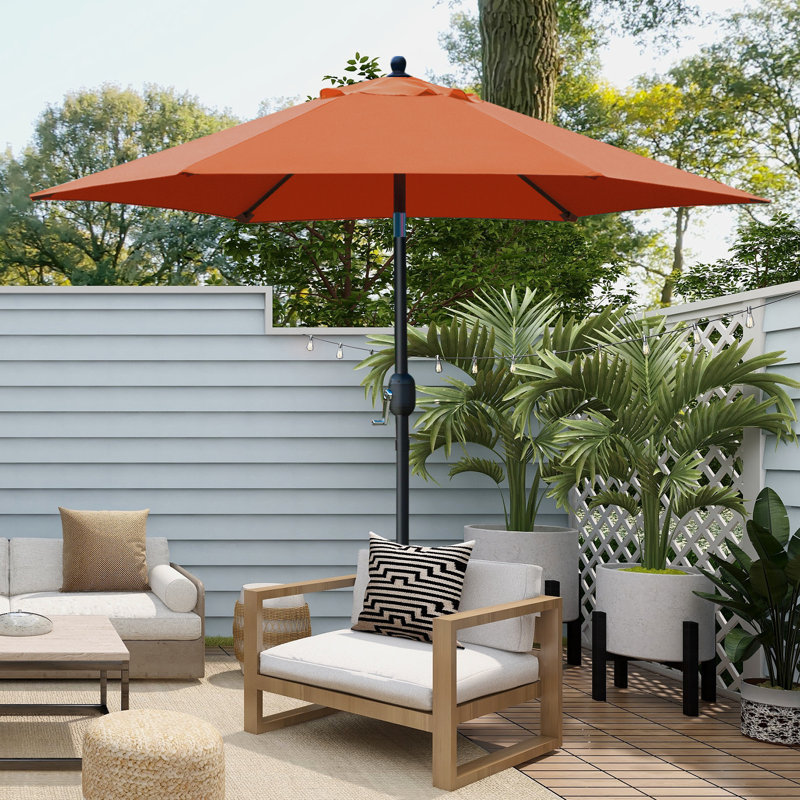 Parasol de marché inclinable 90 po Keiwarren, Orange