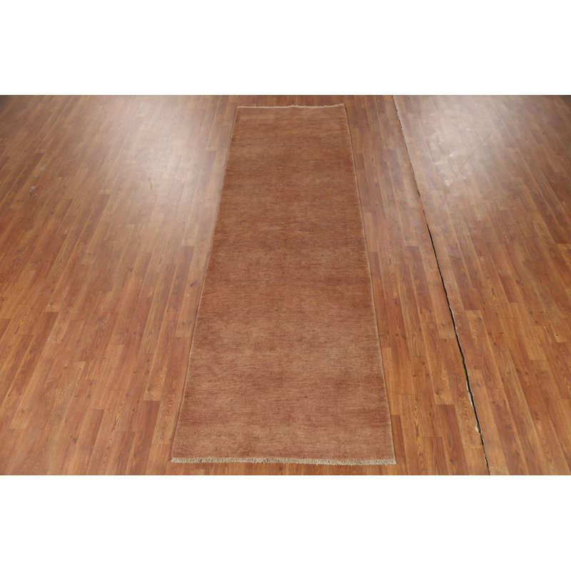 Tapis de couloir oriental brun 3 x 9 Gabbeh