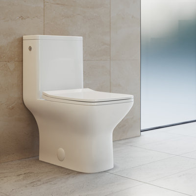 Toilette carrée une pièce à double chasse 1,1 / 1,6 GPP Carre, sans contact