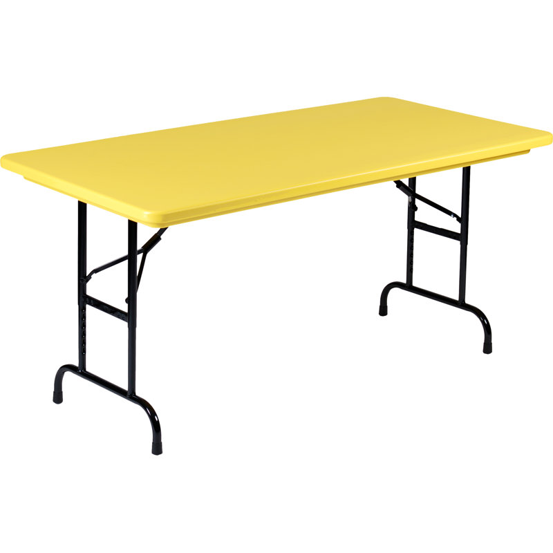 Table pliante réglable 48 po, Jaune