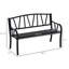 2 chaises longues au bord de la piscine, zone d'extension, filet, banc de patio en métal noir transportable de 50 po, siège confortable avec