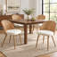 Ensemble de 4 chaises de salle à manger bohèmes en osier avec coussins moelleux-608349919