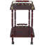 Chariot de service à 2 tablettes Merlot and Brass